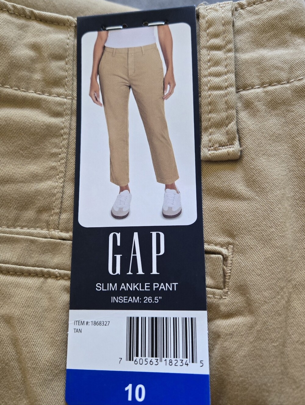 GAP Tan Slim Ankle Pants